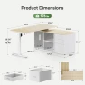 Превью L-Shaped Executive Standing Desk with File Cabinet — Standing Desk, Marsail