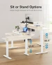 Превью L-Shaped Standing Desk with Power Outlets & LED Strip — Standing Desk, HUANUO