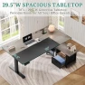 Превью L Shaped Standing Desk with Power Outlets — Standing Desk, YITAHOME
