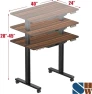 Превью Mobile Electric Height Adjustable Sit to Stand Desk with Drawer, Hanging Hooks and Cable Management — Standing Desk, Visit the SHW Store