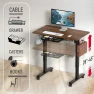 Превью Mobile Electric Height Adjustable Sit to Stand Desk with Drawer, Hanging Hooks and Cable Management — Standing Desk, Visit the SHW Store