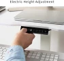 Превью White Electric Mobile Height Adjustable 36 inch Dual Platform Standing Desk with Wheels — Standing Desk, VIVO