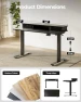 Превью 48 x 24 Inch Height Adjustable Electric Standing Desk with Double Drawer — Standing Desk, FEZIBO