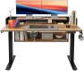 Превью 48 x 24 Inch Height Adjustable Electric Standing Desk with Double Drawer — Standing Desk, FEZIBO