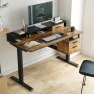 Превью 48 x 24 Inch Height Adjustable Electric Standing Desk with Double Drawer — Standing Desk, FEZIBO