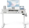 Превью 48 x 24 Inch Height Adjustable Electric Standing Desk with Double Drawer — Standing Desk, FEZIBO