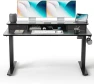 Превью 48 x 24 Inch Height Adjustable Electric Standing Desk with Double Drawer — Standing Desk, FEZIBO