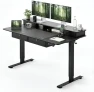 Превью 48" x 24" Standing Desk with Drawers, Height Adjustable Electric Workstation, Computer Sit Stand Up Table with Large... — Standing Desk, CubiCubi