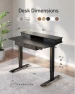 Превью 48" x 24" Standing Desk with Drawers, Height Adjustable Electric Workstation, Computer Sit Stand Up Table with Large... — Standing Desk, CubiCubi
