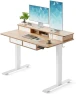 Превью 48" x 24" Standing Desk with Drawers, Height Adjustable Electric Workstation, Computer Sit Stand Up Table with Large... — Standing Desk, CubiCubi