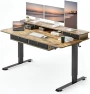 Превью 48" x 24" Standing Desk with Drawers, Height Adjustable Electric Workstation, Computer Sit Stand Up Table with Large... — Standing Desk, CubiCubi