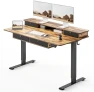 Превью 48" x 24" Standing Desk with Drawers, Height Adjustable Electric Workstation, Computer Sit Stand Up Table with Large... — Standing Desk, CubiCubi
