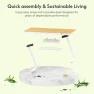 Превью 55" Bamboo Standing Desk, Dual Motor 3 Stages Adjustable Height Electric Computer Workstation with Wireless Charging,... — Standing Desk, FLEXISPOT