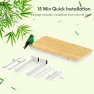 Превью 55" Bamboo Standing Desk, Dual Motor 3 Stages Adjustable Height Electric Computer Workstation with Wireless Charging,... — Standing Desk, FLEXISPOT