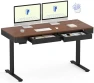Превью 55" Bamboo Standing Desk, Dual Motor 3 Stages Adjustable Height Electric Computer Workstation with Wireless Charging,... — Standing Desk, FLEXISPOT