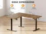 Превью 55x45 Inches Reversible L Shaped Standing Desk with Cup Holder — Standing Desk, WALKINGDESK