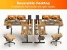 Превью 55x45 Inches Reversible L Shaped Standing Desk with Cup Holder — Standing Desk, WALKINGDESK