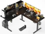 Превью 55x45 Inches Reversible L Shaped Standing Desk with Cup Holder — Standing Desk, WALKINGDESK