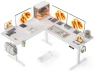 Превью 55x45 Inches Reversible L Shaped Standing Desk with Cup Holder — Standing Desk, WALKINGDESK
