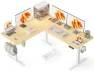 Превью 55x45 Inches Reversible L Shaped Standing Desk with Cup Holder — Standing Desk, WALKINGDESK