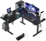 Превью 55x45 Inches Reversible L Shaped Standing Desk with Cup Holder — Standing Desk, WALKINGDESK
