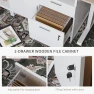 Превью Electric L Shaped Standing Desk with Storage — Standing Desk, FEZIBO