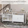 Превью Electric L Shaped Standing Desk with Storage — Standing Desk, FEZIBO