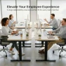 Превью Electric Stand Up Desk Frame with Memory Touch Pad — Standing Desk, VIVO