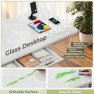 Превью Glass Standing Desk with Drawers and USB Charging — Standing Desk, Furmax