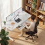 Превью Glass Standing Desk with Drawers and USB Charging — Standing Desk, Furmax