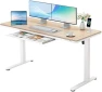 Превью Glass Standing Desk with Drawers and USB Charging — Standing Desk, Furmax