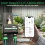 Превью 2 Zone Smart Sprinkler Hose Timer with Flow Meter — Irrigation System, Restmo