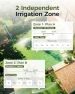 Превью Brass Sprinkler Timer 2 Zone, IP66 Waterproof Programmable Water Hose Timer 2 Outlet with Large Display — Irrigation System, Diivoo