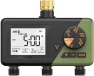 Превью Brass Sprinkler Timer 2 Zone, IP66 Waterproof Programmable Water Hose Timer 2 Outlet with Large Display — Irrigation System, Diivoo