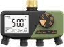 Превью Brass Sprinkler Timer 2 Zone, IP66 Waterproof Programmable Water Hose Timer 2 Outlet with Large Display — Irrigation System, Diivoo