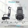 Превью Ergonomic Office Chair with Footrest & Adjustable Lumbar Massager — Smart Chairs, COTYFLY
