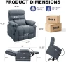 Превью Power Lift Recliner Chair with Heat & Massage, Dual Motor, Cup Holder, USB-C — Massage Chairs, SUKACH