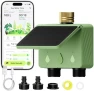Превью Water Timer for Garden Hose, 2-Zone Solar Sprinkler Controller with Flow Meter, Smart Irrigation System with Rain Delay,... — Irrigation System, EZAIoT