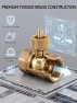 Превью Smart WiFi Water Valve, Brass Motorized Ball Valve with Timer & App Remote Control — Water Shut Off Valve, CREECHWA