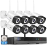 Превью 2.5K 5MP WiFi Security Camera System Outdoor, Expandable 16CH 8MP NVR — Security Camera, Hiseeu