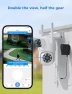 Превью Wireless Security Cameras Outdoor, 5G & 2.4G WiFi Pro, Dual Lens, 360° Pan & Tilt, Auto Tracking, Color Night Vision,... — Security Camera, Hiseeu