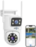 Превью Wireless Security Cameras Outdoor, 5G & 2.4G WiFi Pro, Dual Lens, 360° Pan & Tilt, Auto Tracking, Color Night Vision,... — Security Camera, Hiseeu