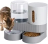 Превью 2 Pack Automatic Cat Feeder Stainless Steel Water Dispenser Gravity Food Feeder and Waterer Set with Pet Food Bowl — Automatic Pet Feeder, Pawzone