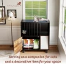 Превью Cat Feeding Station Furniture with Storage and Scratching Board — Automatic Pet Feeder, Qiaoxuan