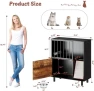 Превью Cat Feeding Station Furniture with Storage and Scratching Board — Automatic Pet Feeder, Qiaoxuan