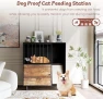 Превью Cat Feeding Station Furniture with Storage and Scratching Board — Automatic Pet Feeder, Qiaoxuan