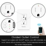 Превью Smart Power Wall Outlet with USB, WiFi Socket with 2 Plug Outlets 15 Amp Divided Control — Smart Plug, MoesGo