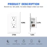 Превью Smart Wall Outlet, 2 Individually Controlled Ports, 15Amp TR Receptacle — Smart Plug, junlit