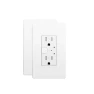 Превью Smart Wall Outlet, 2 Individually Controlled Ports, 15Amp TR Receptacle — Smart Plug, junlit