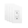 Превью Smart Wall Outlet, 2 Individually Controlled Ports, 15Amp TR Receptacle — Smart Plug, junlit